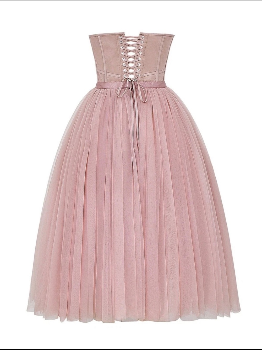 House of CB 'Darling' French
Rose Tulle Midi Dress, size medium - Picture 4 of 7